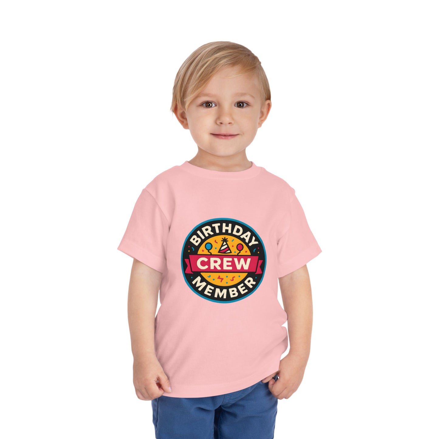 Birthday Crew Member – Toddler Soft Cotton T-Shirt