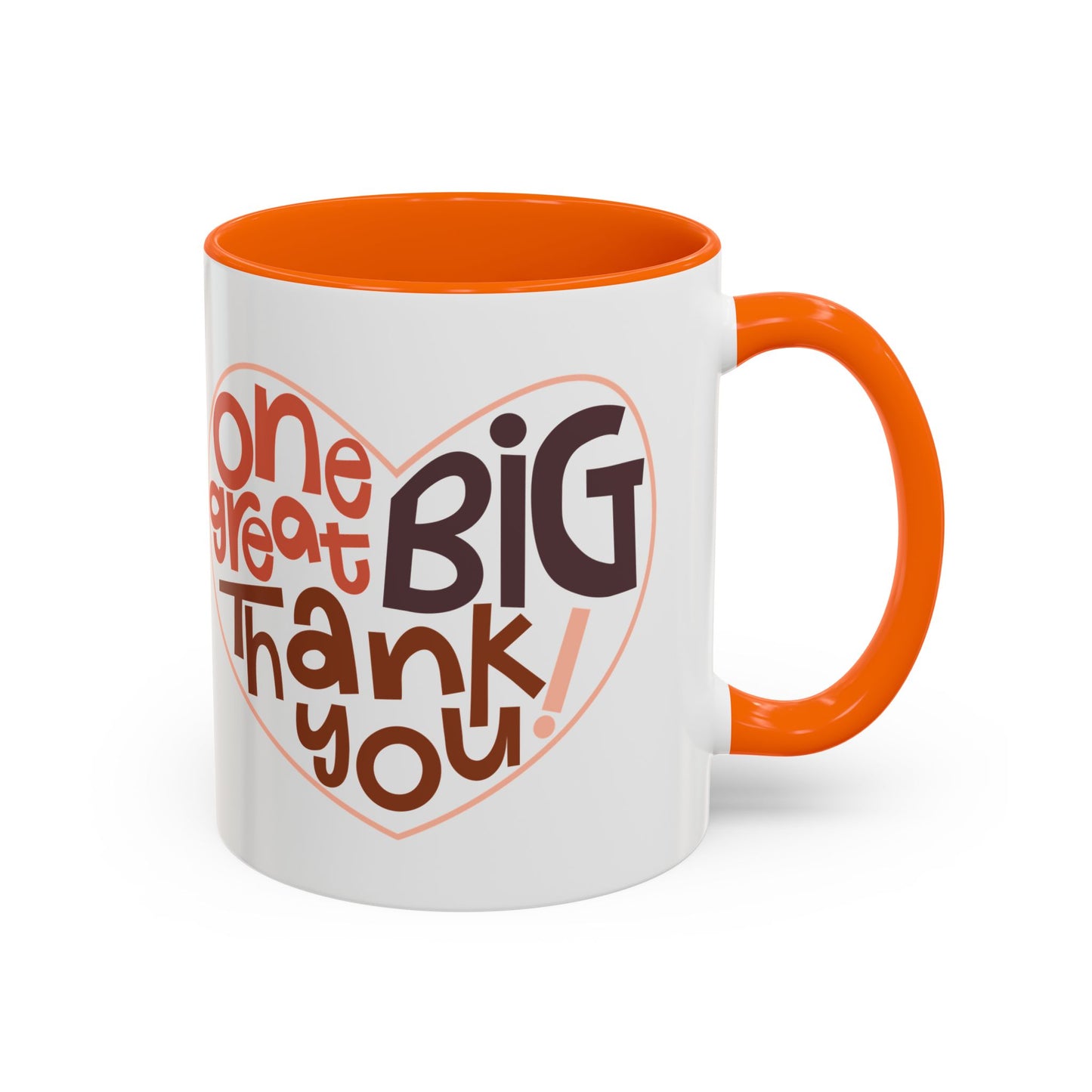 Thank You Accent Coffee Mug – One Great Big Thank You Design (11oz, 15oz)