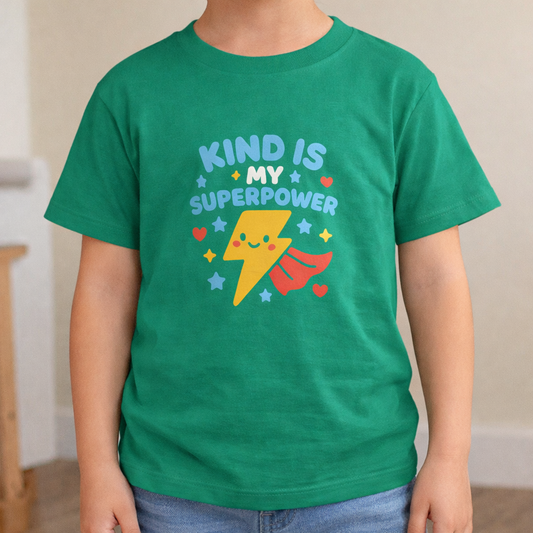 Kind is My Superpower - Toddler Soft Cotton T-Shirt