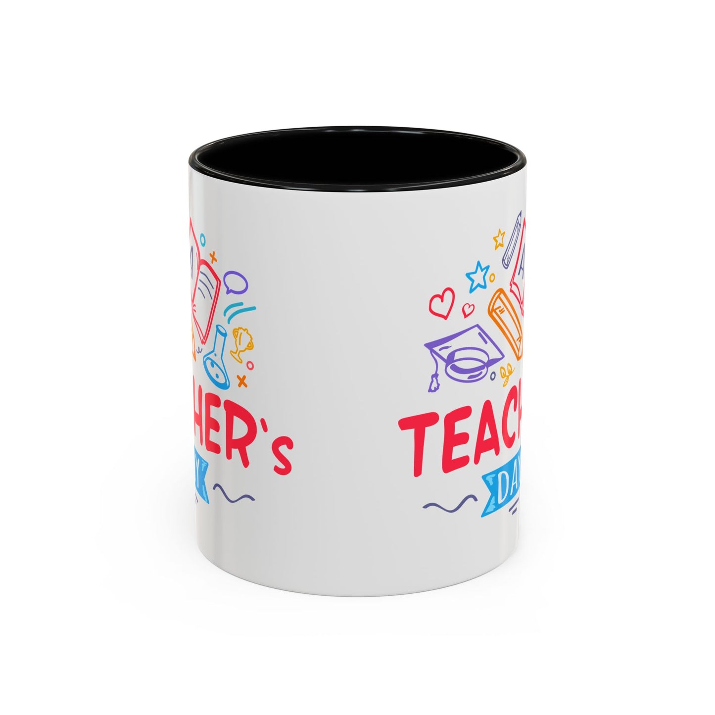 Teacher's Day Accent Coffee Mug - Celebrate Educators with Colorful Designs