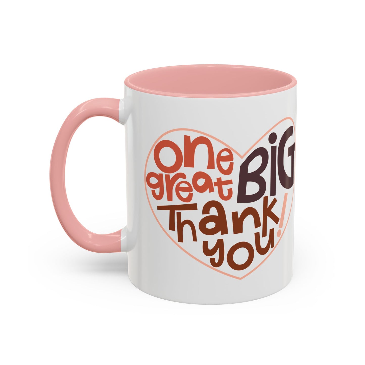 Thank You Accent Coffee Mug – One Great Big Thank You Design (11oz, 15oz)