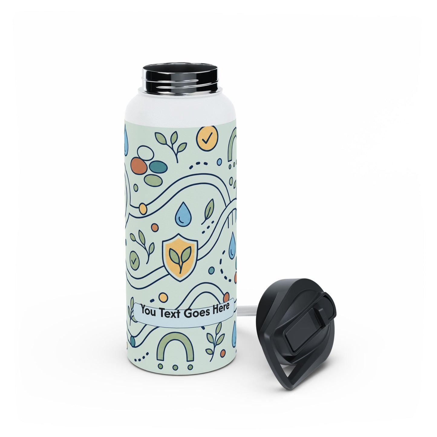 Floral Wellness - Stainless Steel Water Bottle