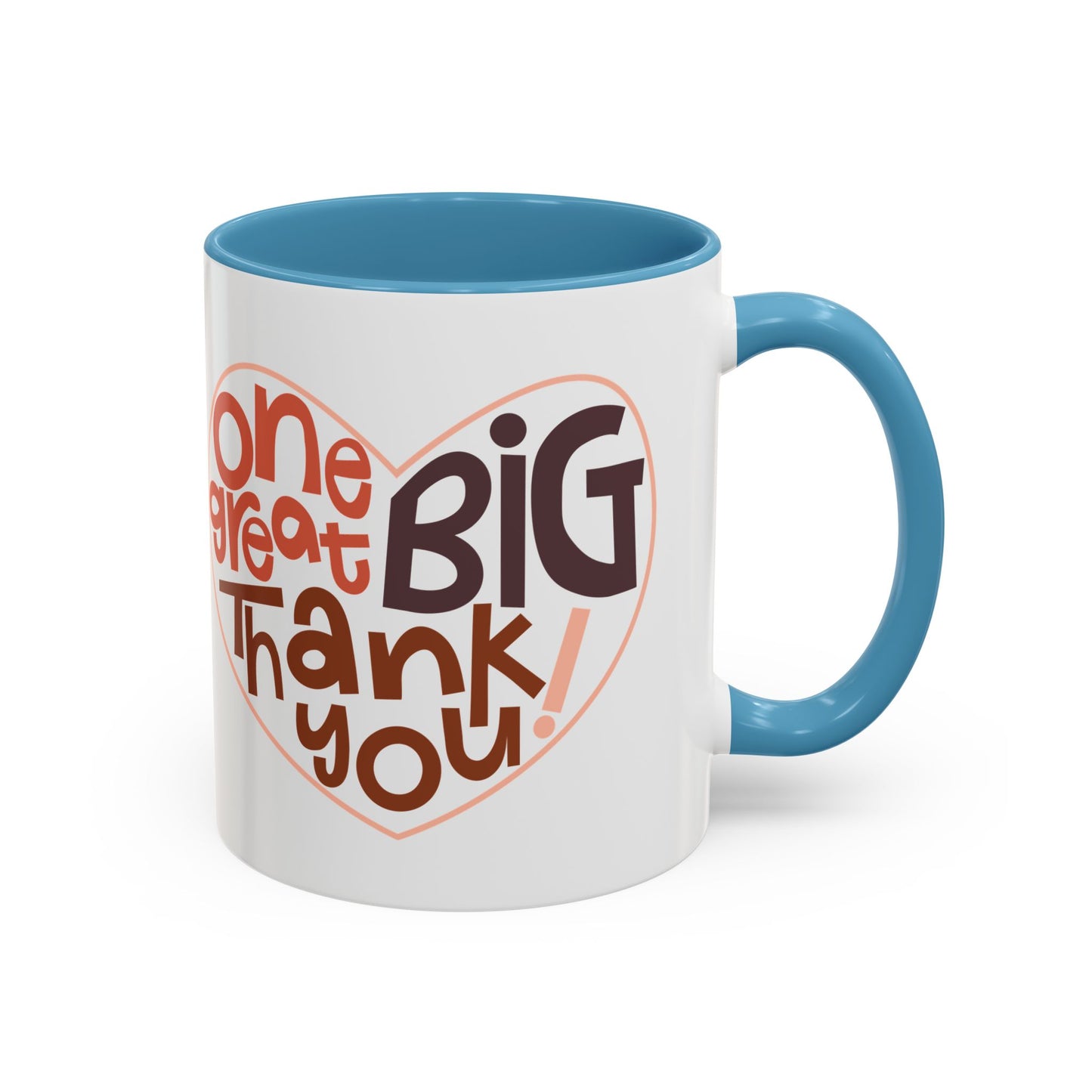 Thank You Accent Coffee Mug – One Great Big Thank You Design (11oz, 15oz)
