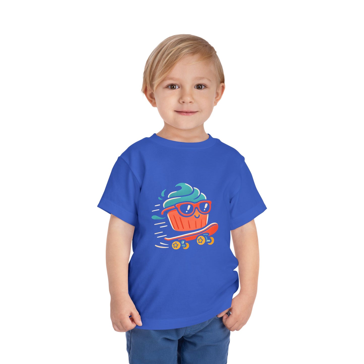 Cool Cupcake Skateboard – Toddler Soft Cotton T-Shirt