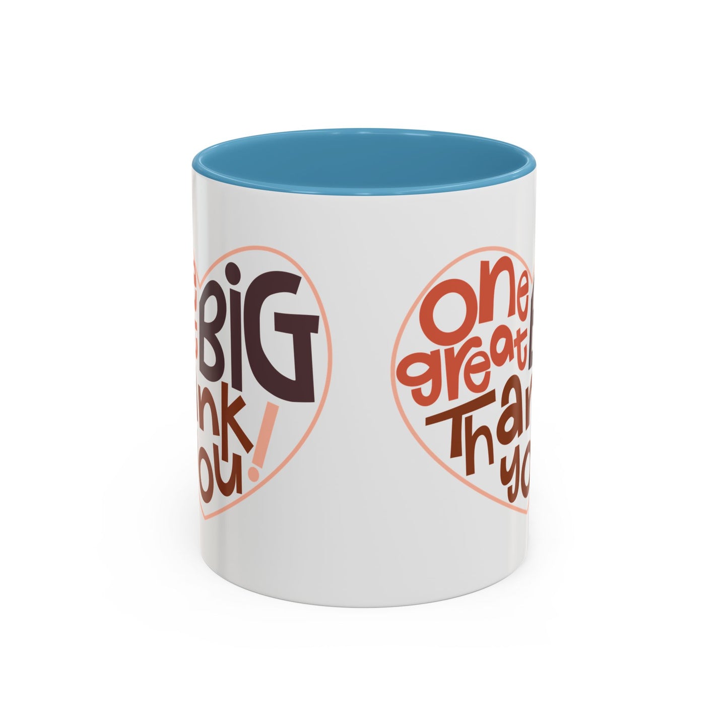 Thank You Accent Coffee Mug – One Great Big Thank You Design (11oz, 15oz)
