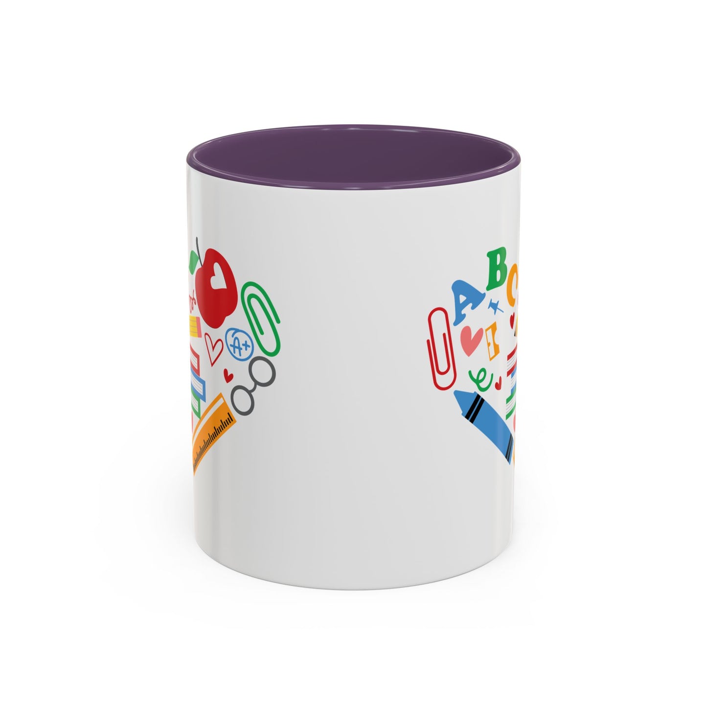 Back to School Teacher's Heart Coffee Mug - Colorful Classroom Design