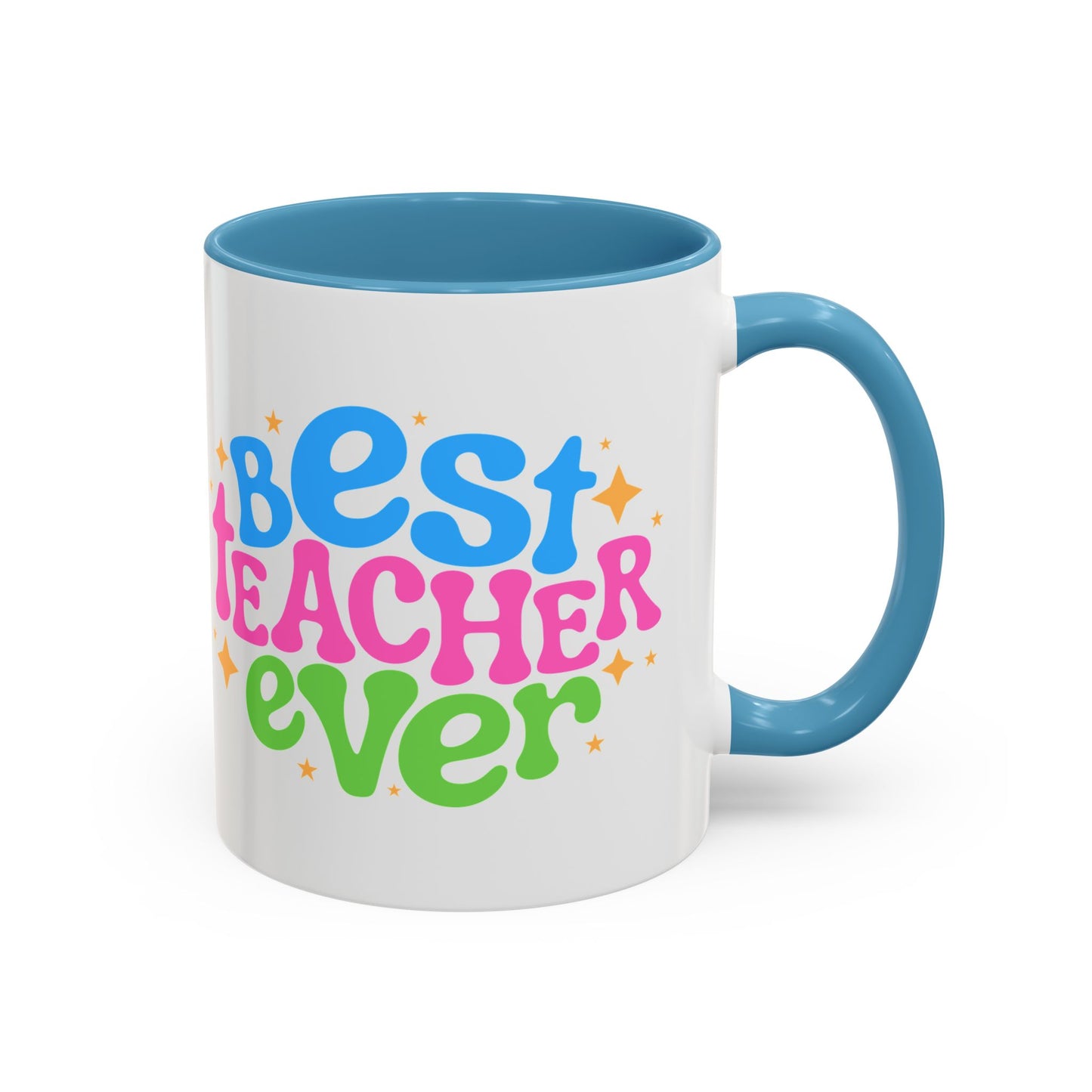 Best Teacher Ever Accent Coffee Mug - Perfect Gift for Educators | 11oz & 15oz