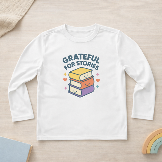 Grateful for Stories - Kids Active Long Sleeve T-Shirt