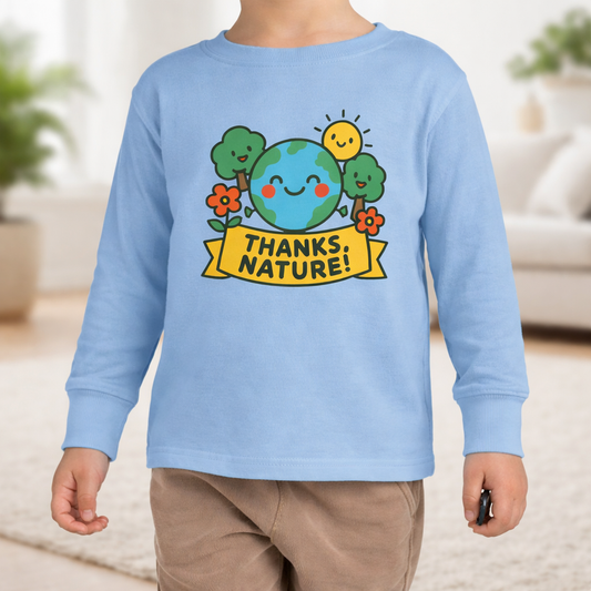 Thanks, Nature! – Toddler Soft Long Sleeve T-Shirt