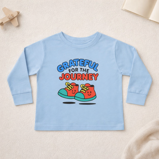 Grateful for the Journey - Toddler Soft Long Sleeve T-Shirt