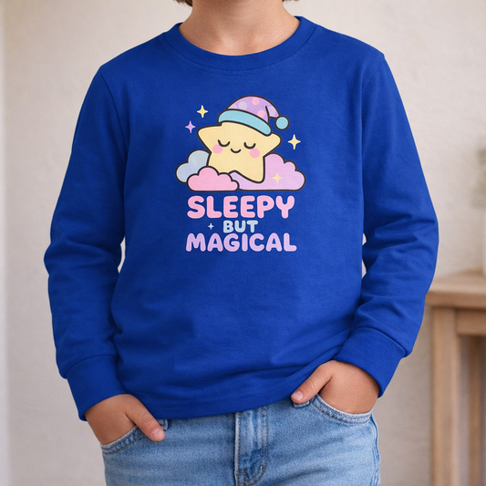 Sleepy But Magical – Toddler Soft Long Sleeve T-Shirt