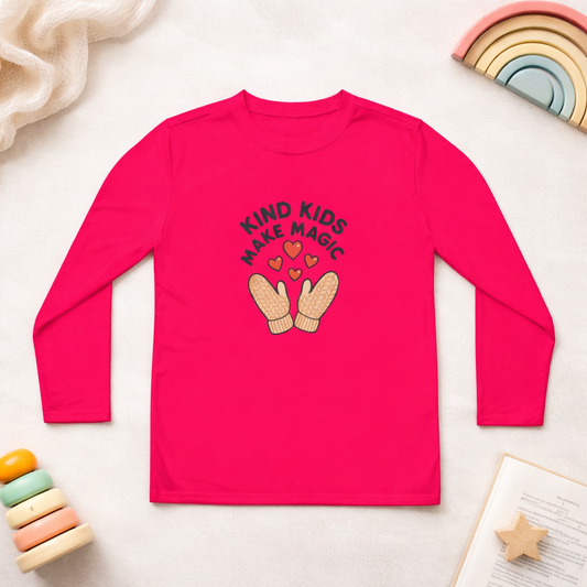 Kind Kids Make Magic - Kids Active Long Sleeve T-Shirt