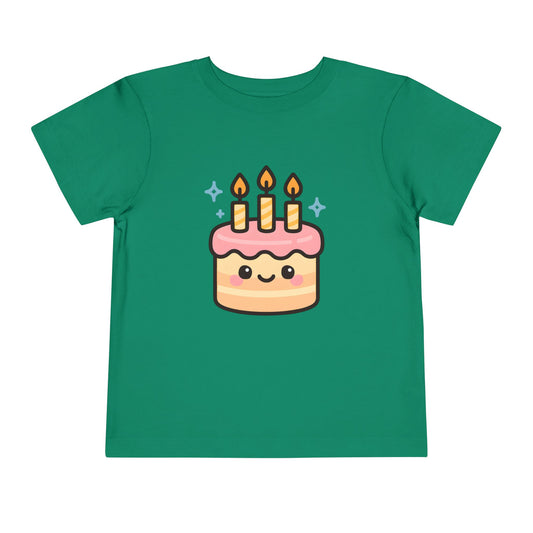 Cute Kawaii Birthday Cake – Toddler Soft Cotton T-Shirt