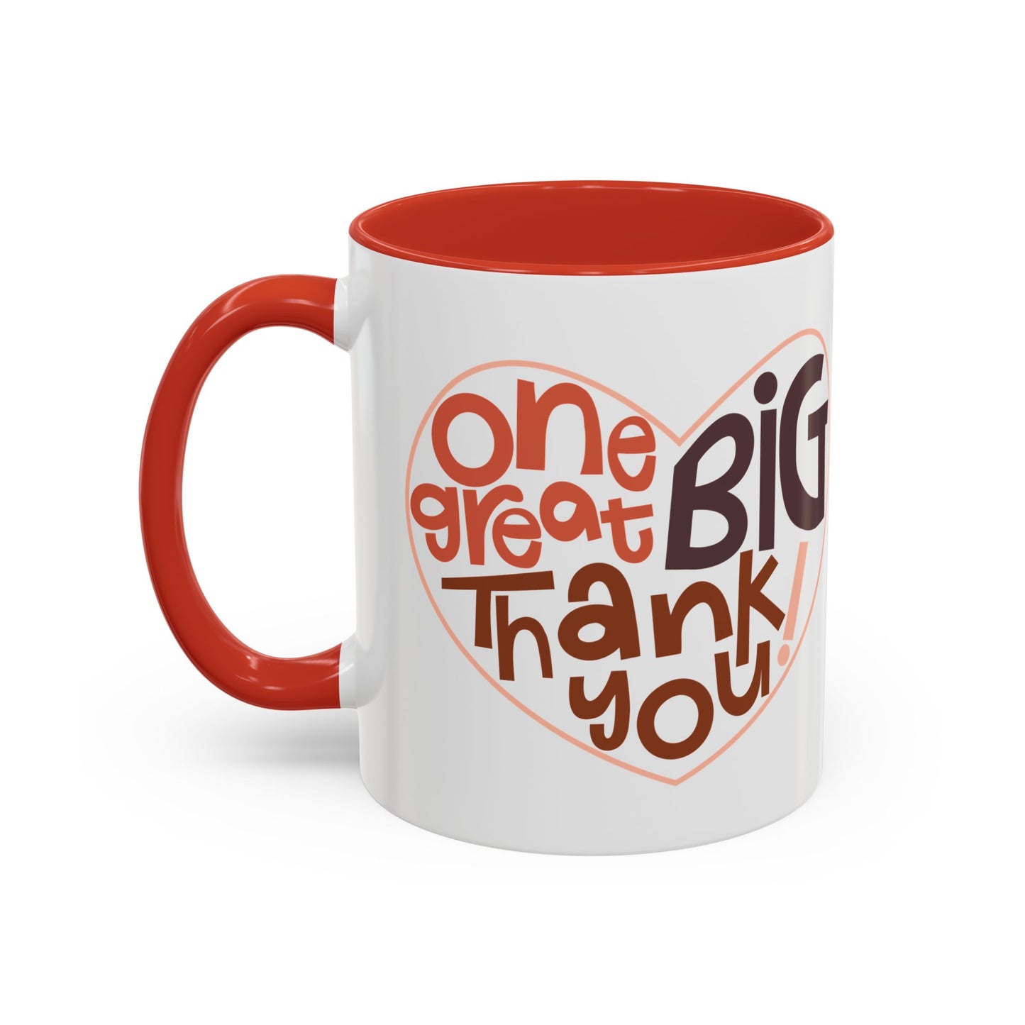 Thank You Accent Coffee Mug – One Great Big Thank You Design (11oz, 15oz)