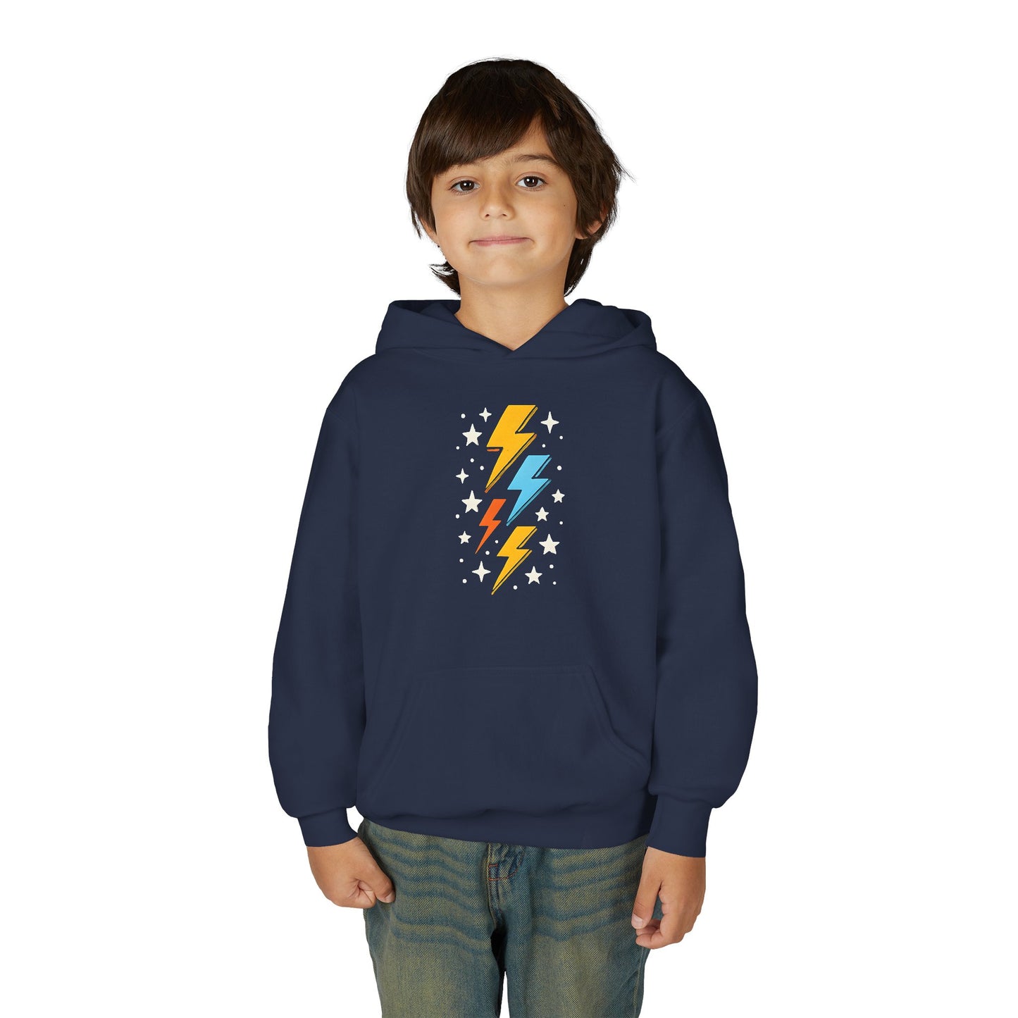 Retro Colorful Thunderbolt - Kids Classic Hoodie Sweatshirt