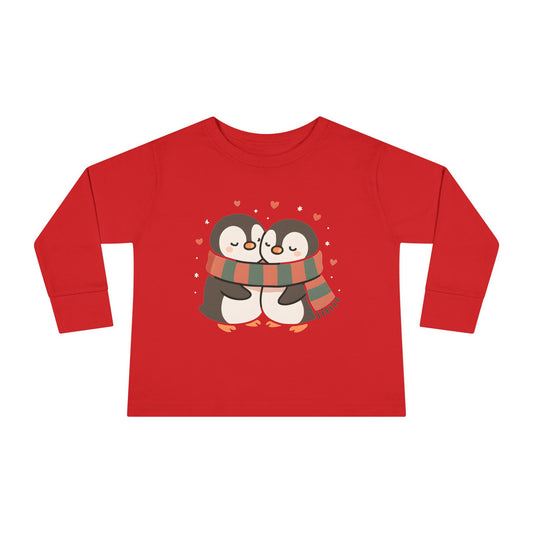 Penguin Hug - Toddler Soft Long Sleeve T-Shirt