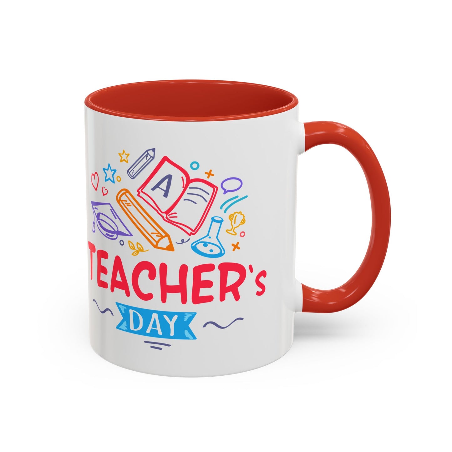 Teacher's Day Accent Coffee Mug - Celebrate Educators with Colorful Designs