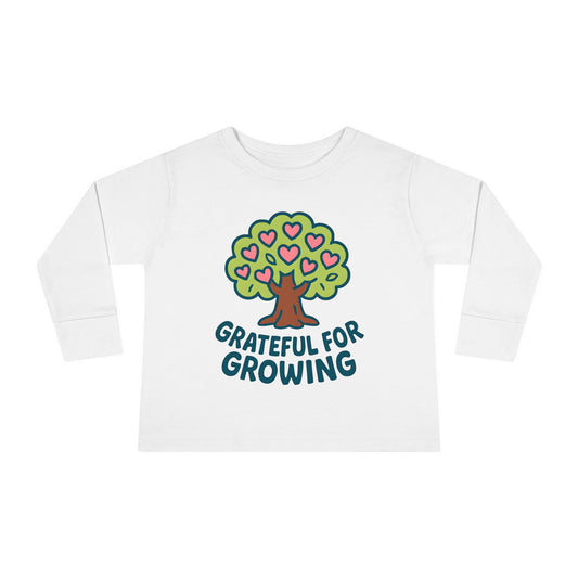 Grateful for Growing – Toddler Soft Long Sleeve T-Shirt