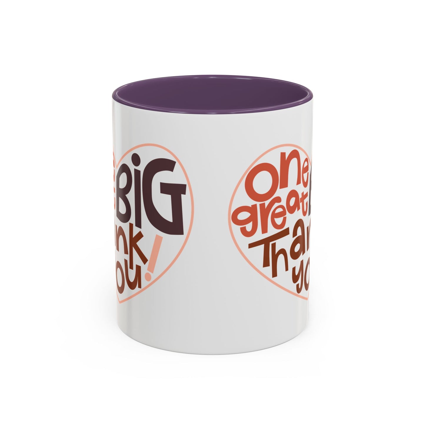 Thank You Accent Coffee Mug – One Great Big Thank You Design (11oz, 15oz)
