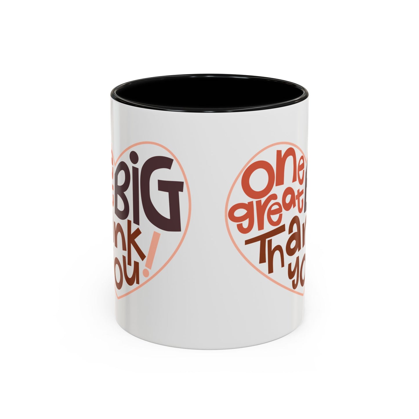 Thank You Accent Coffee Mug – One Great Big Thank You Design (11oz, 15oz)