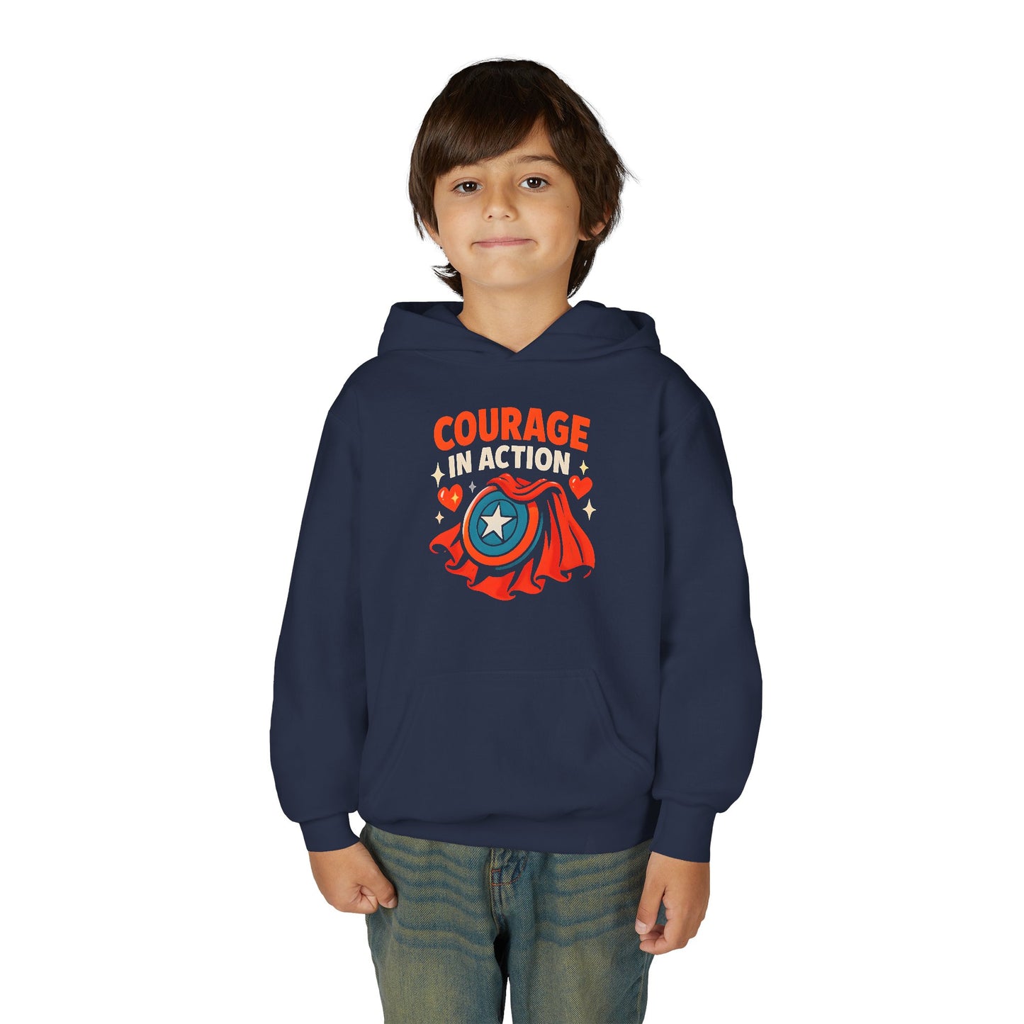 Courage In Action Hooded - Kids Classic Hoodie Sweatshirt