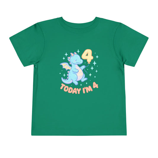 Today I'm 4 years old – Toddler Soft Cotton T-Shirt