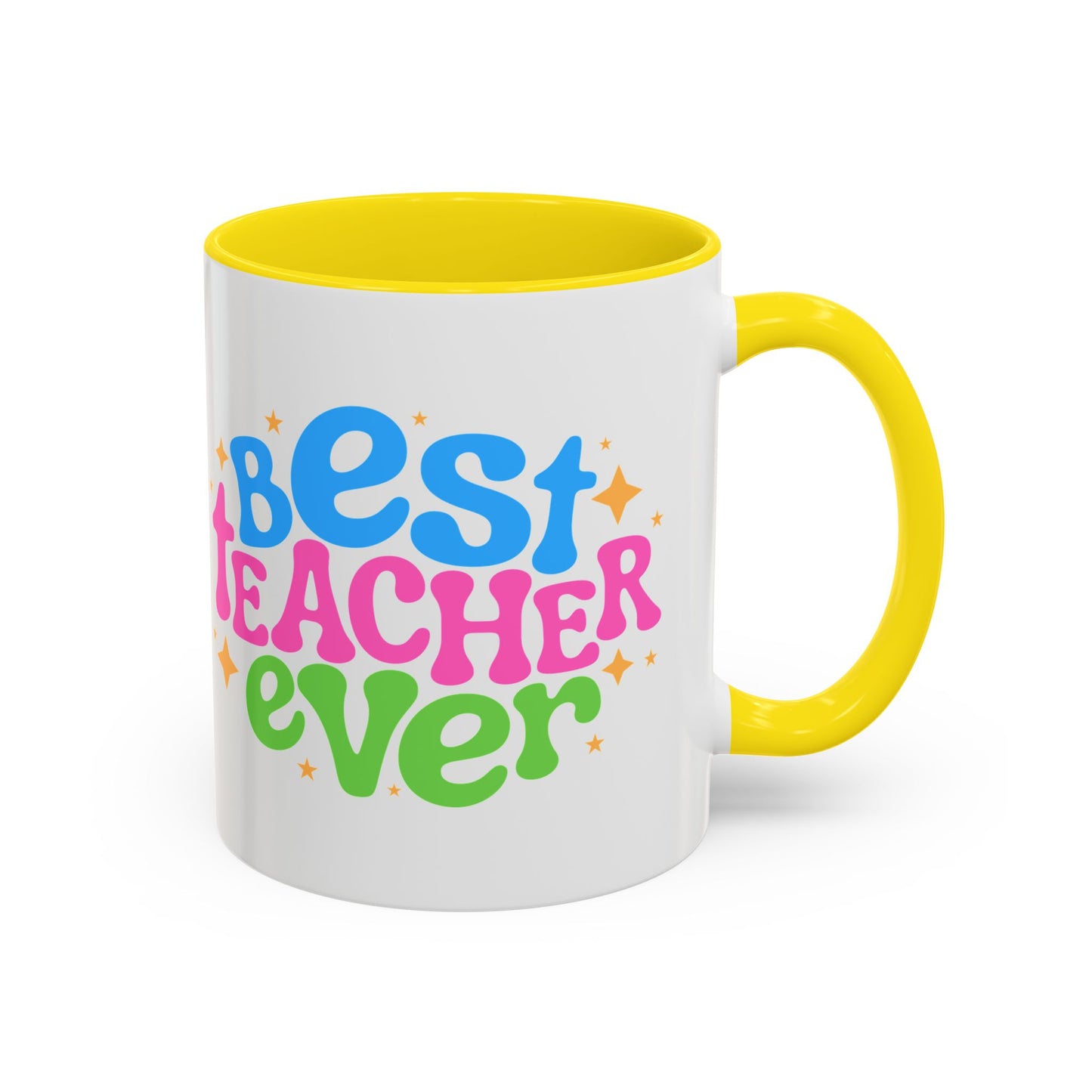Best Teacher Ever Accent Coffee Mug - Perfect Gift for Educators | 11oz & 15oz
