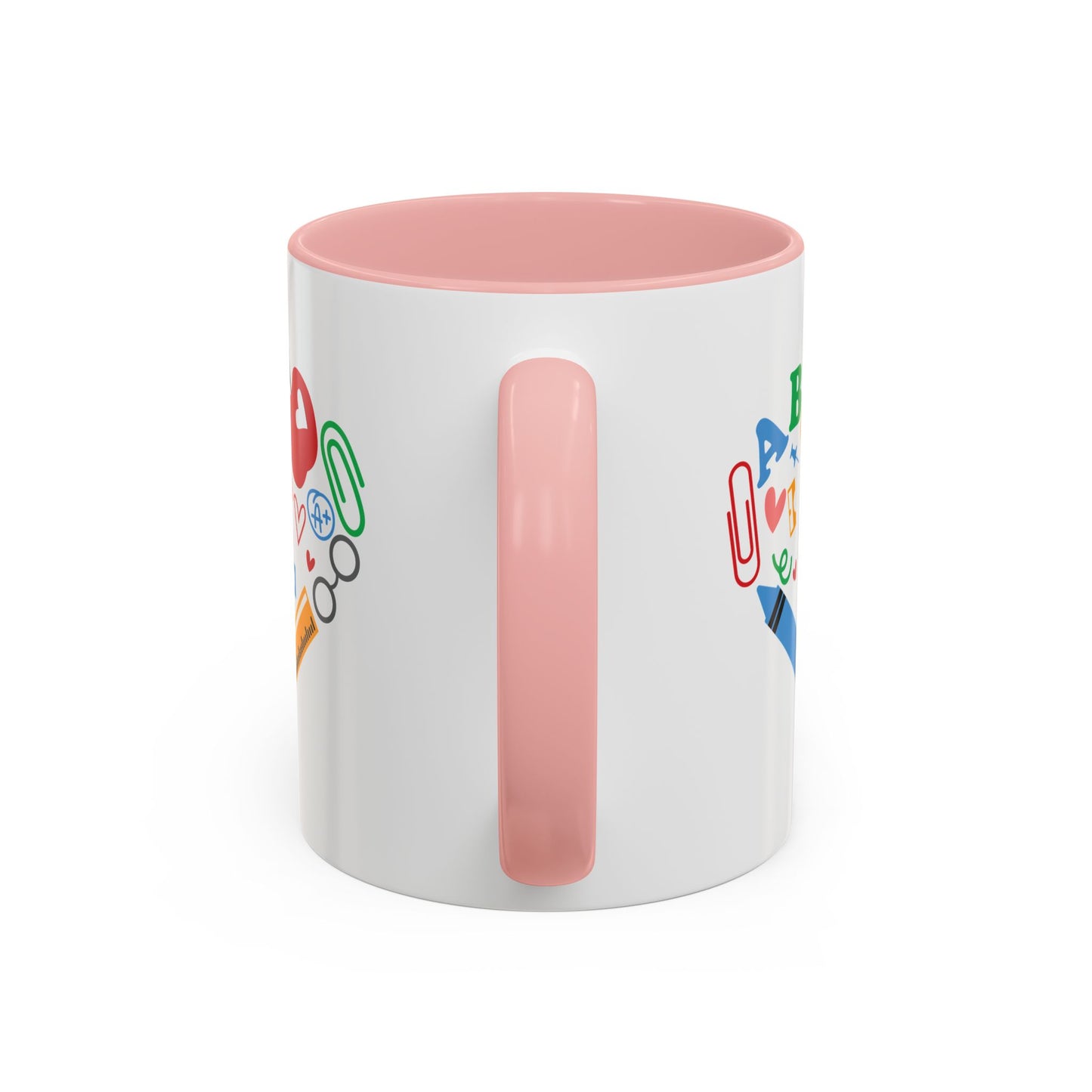 Back to School Teacher's Heart Coffee Mug - Colorful Classroom Design