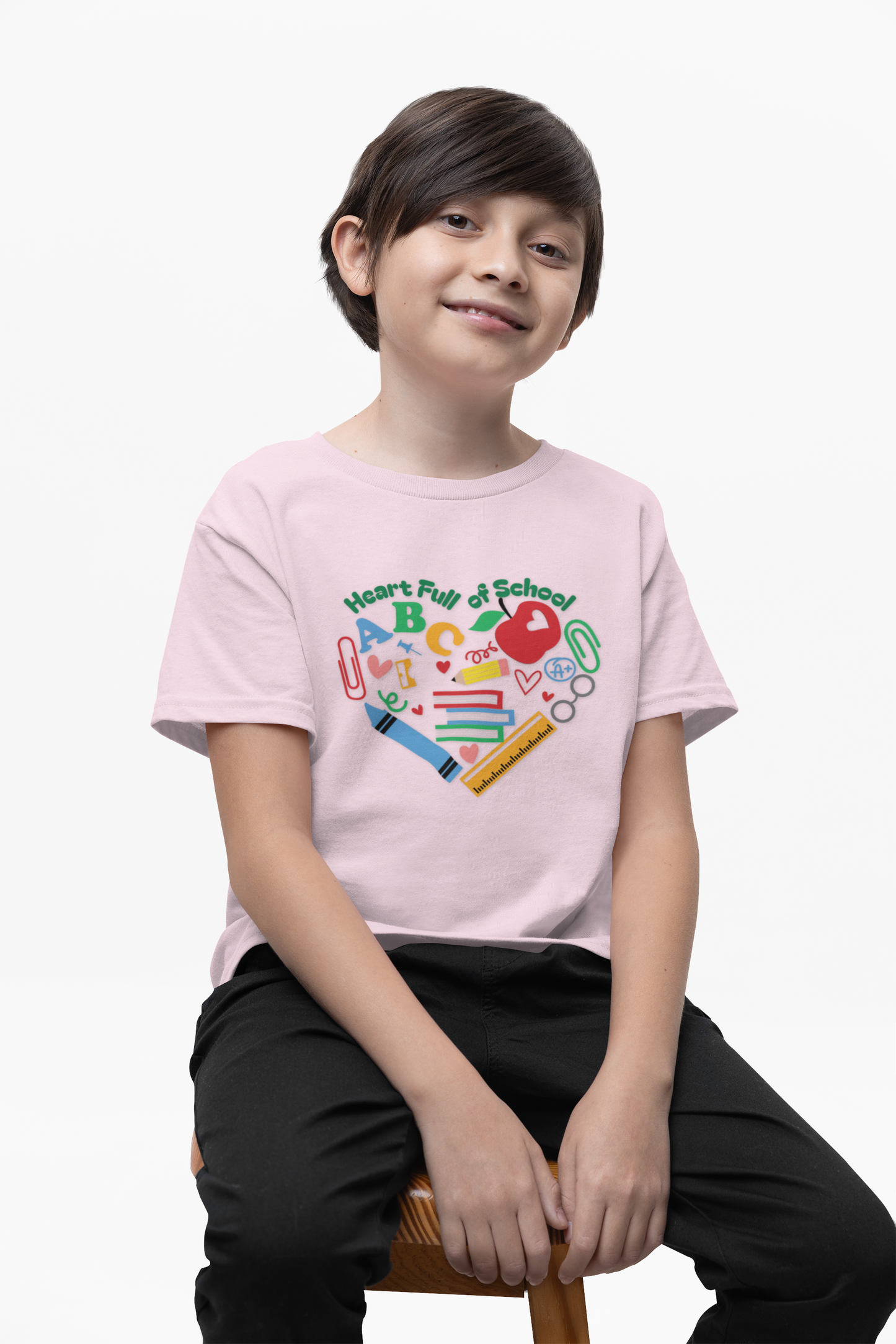 School Heart - Kids Soft Cotton T-Shirt