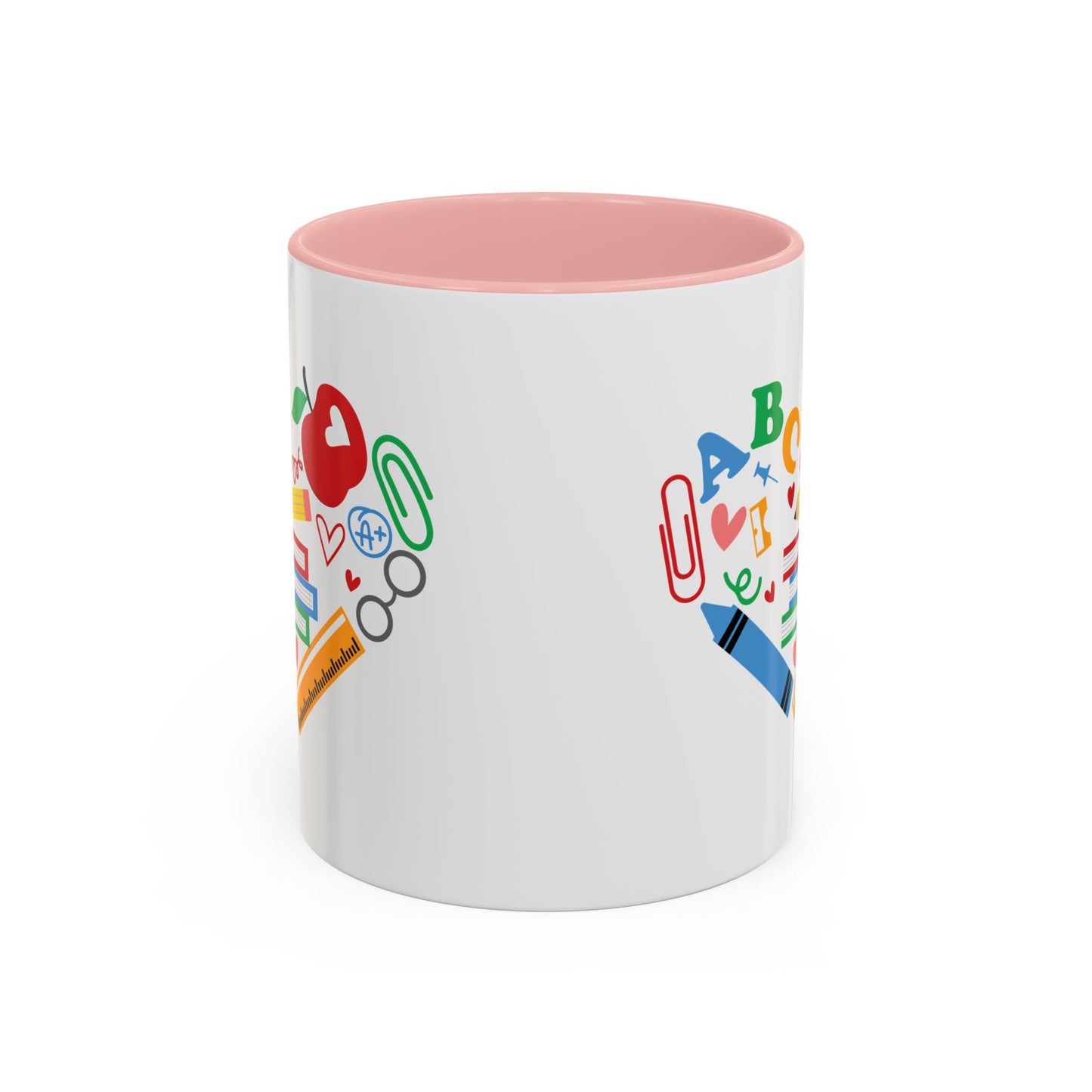 Back to School Teacher's Heart Coffee Mug - Colorful Classroom Design
