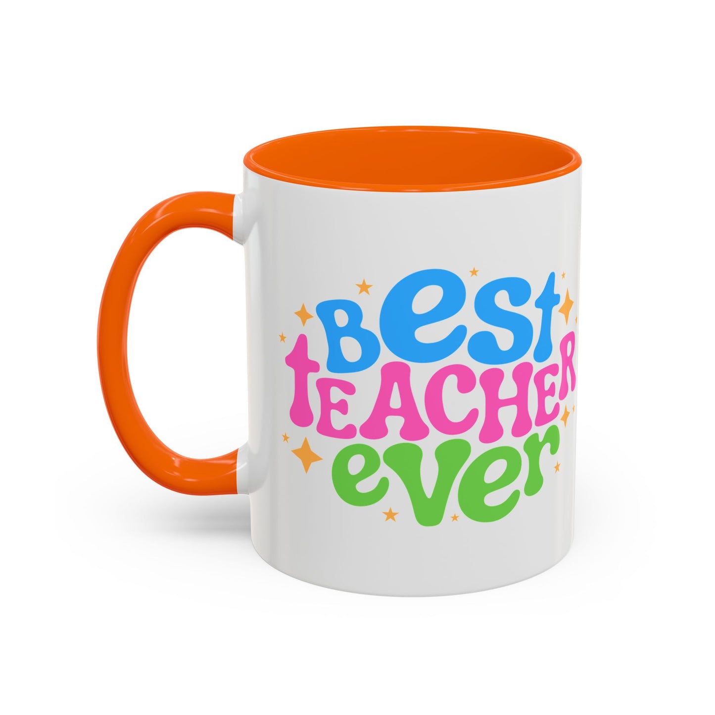 Best Teacher Ever Accent Coffee Mug - Perfect Gift for Educators | 11oz & 15oz