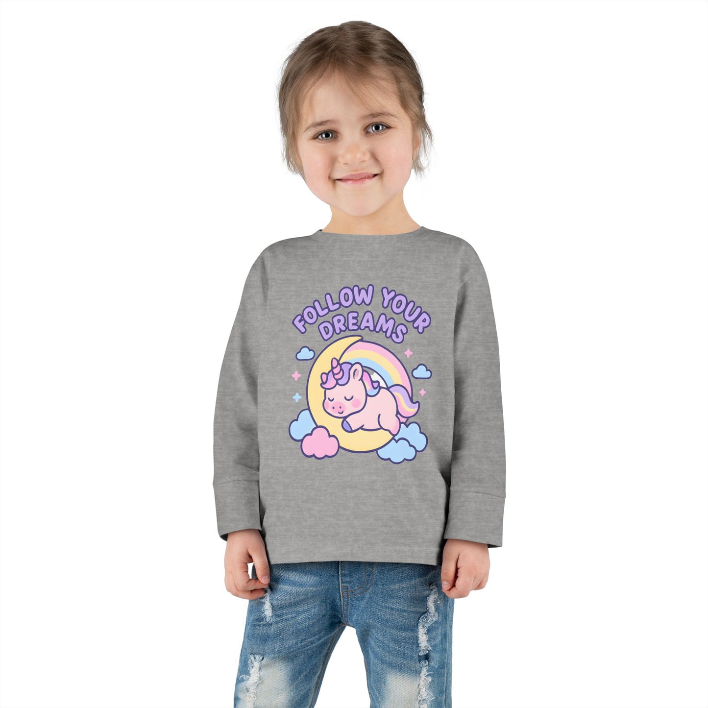 Follow Your Dreams – Toddler Soft Long Sleeve T-Shirt