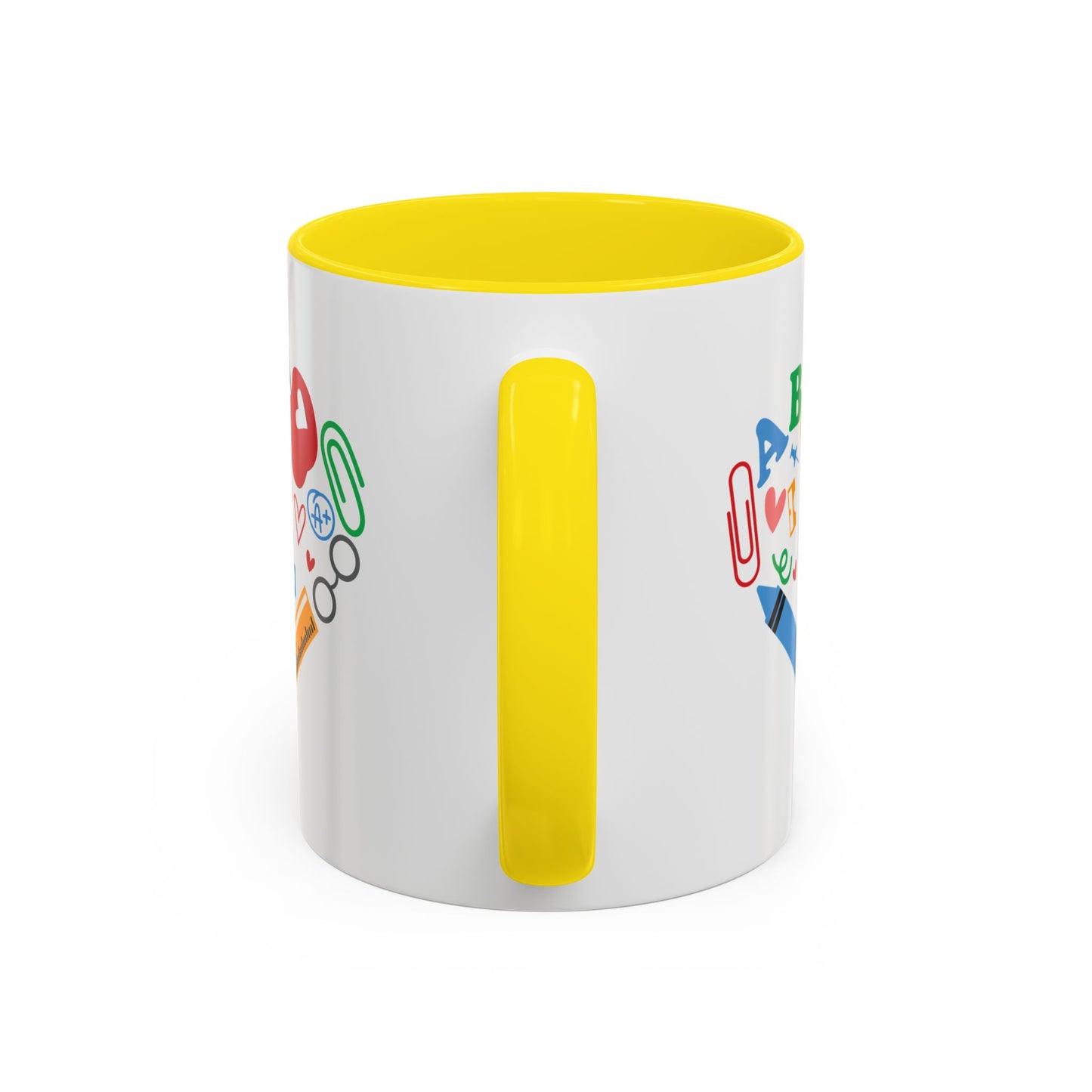 Back to School Teacher's Heart Coffee Mug - Colorful Classroom Design
