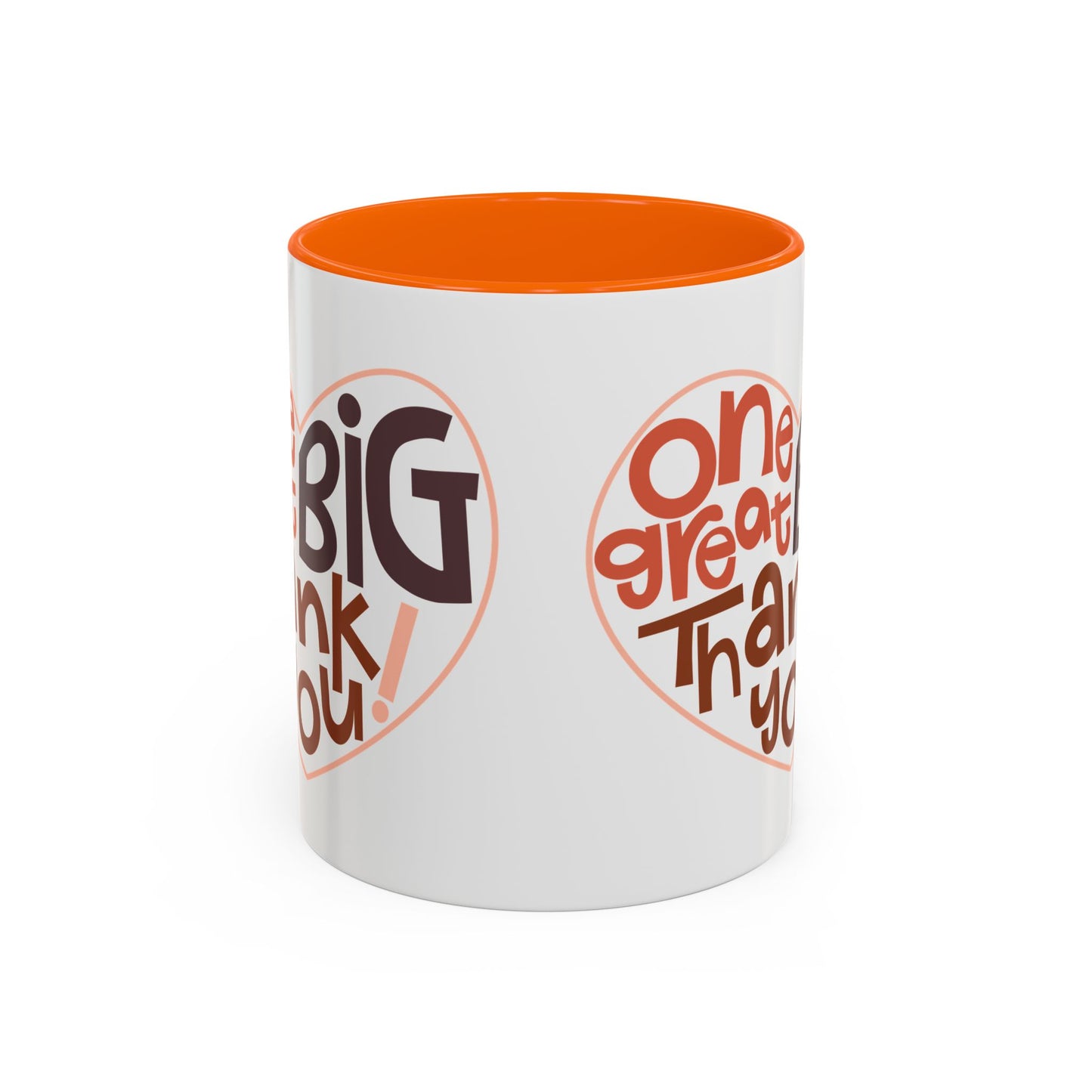Thank You Accent Coffee Mug – One Great Big Thank You Design (11oz, 15oz)