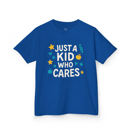 Just a Kid Who Cares - Kids Classic Cotton T-Shirt