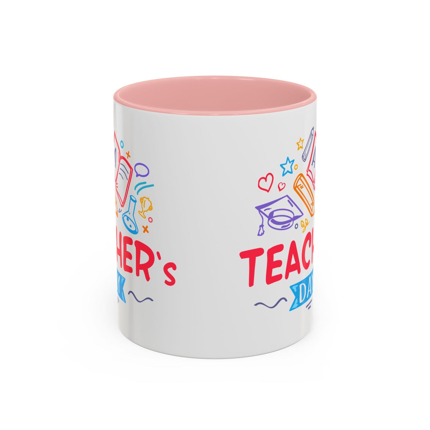 Teacher's Day Accent Coffee Mug - Celebrate Educators with Colorful Designs