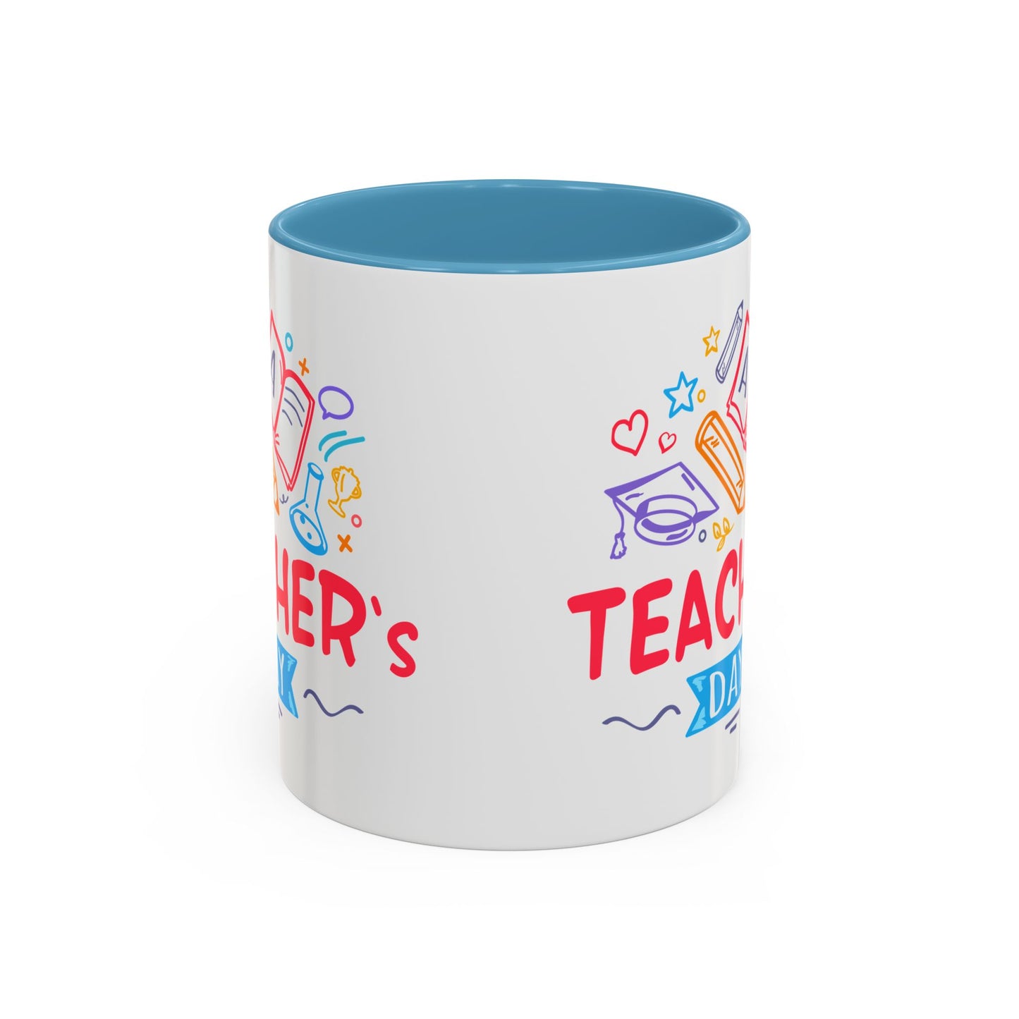 Teacher's Day Accent Coffee Mug - Celebrate Educators with Colorful Designs