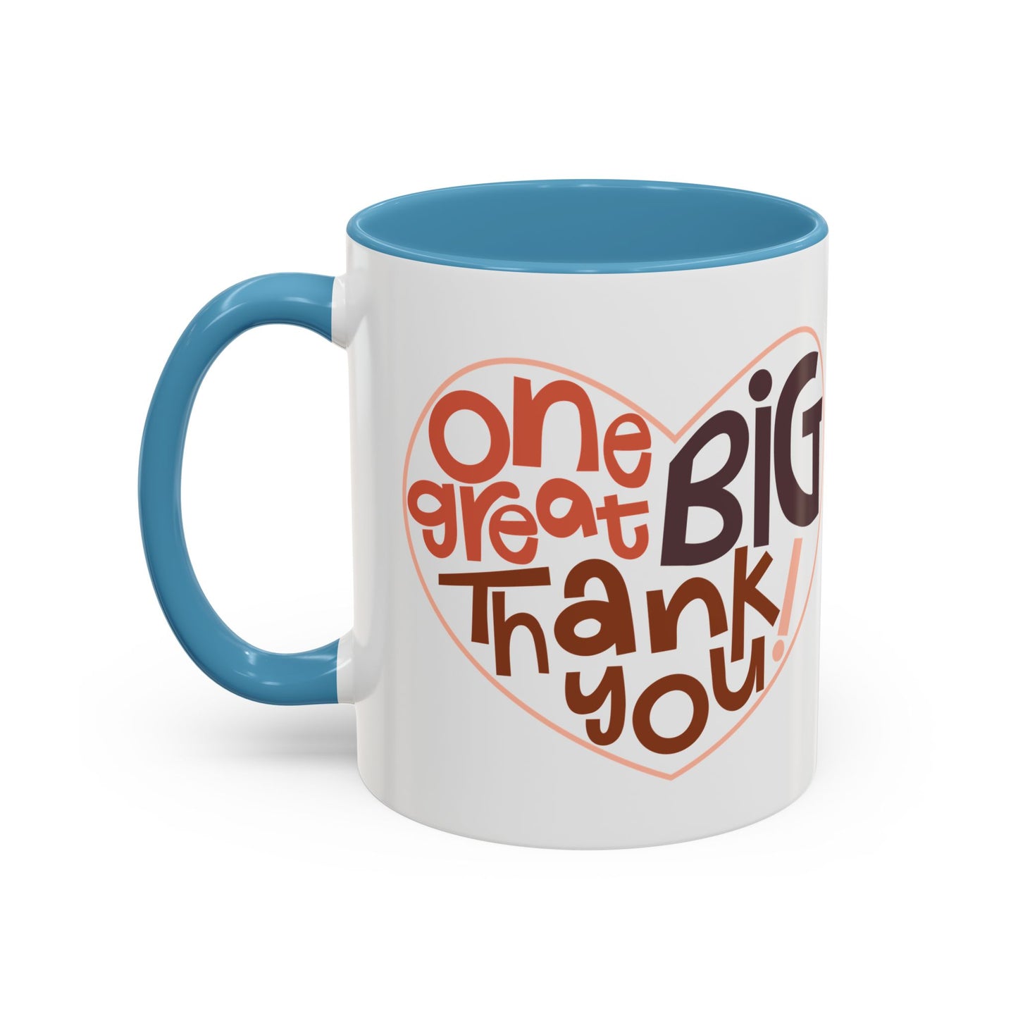 Thank You Accent Coffee Mug – One Great Big Thank You Design (11oz, 15oz)