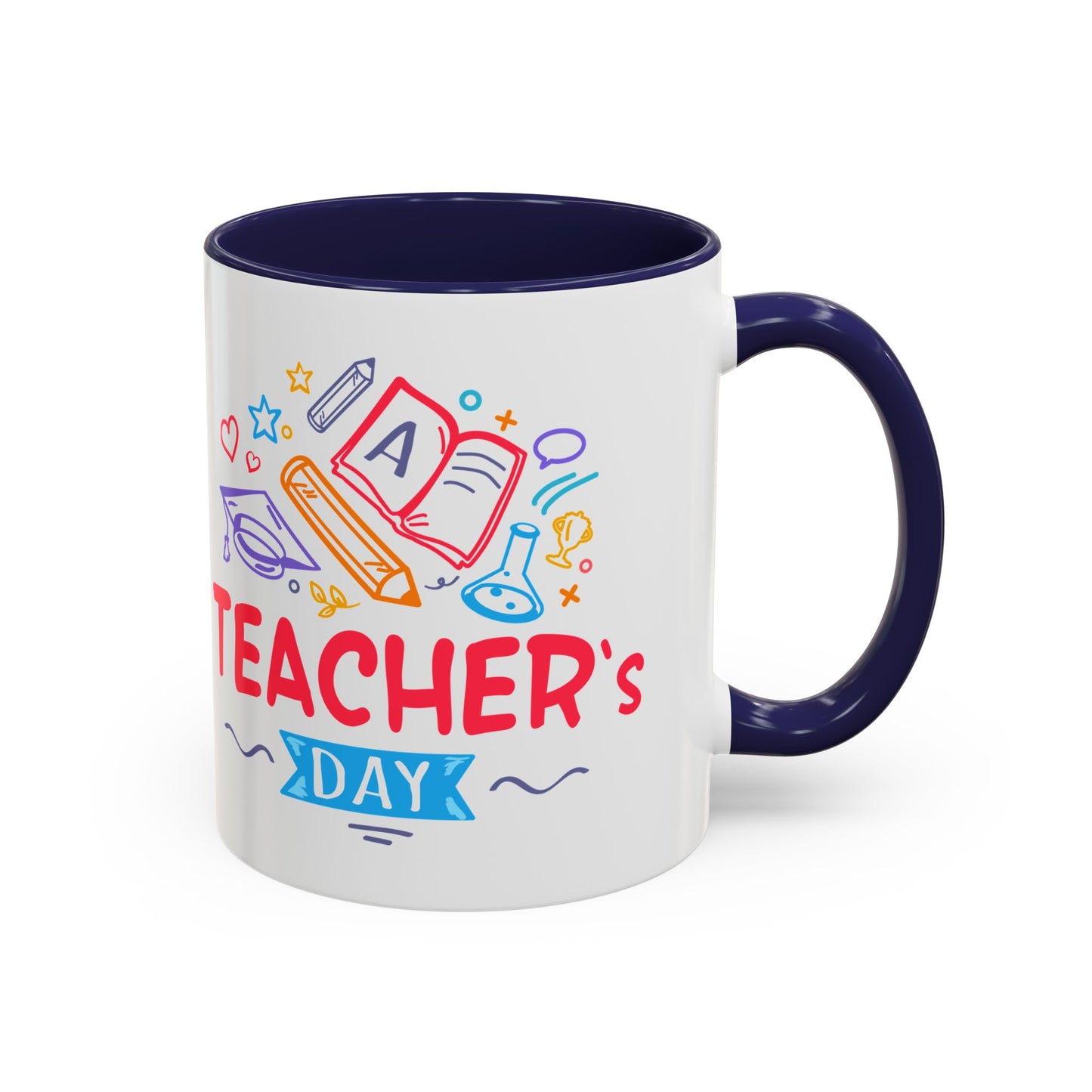 Teacher's Day Accent Coffee Mug - Celebrate Educators with Colorful Designs