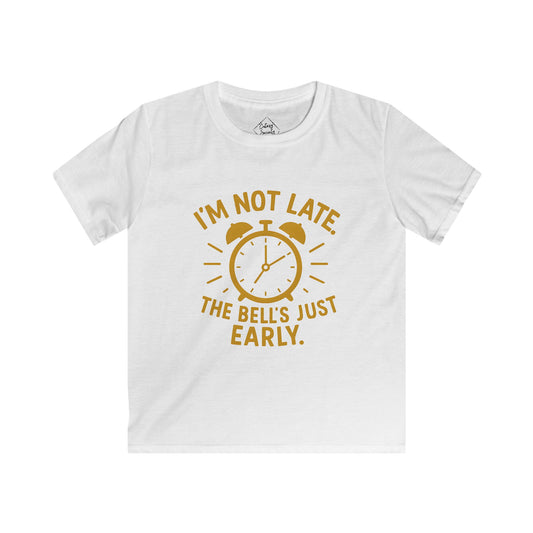 Tee with Alarm Clock Design - Kids Soft Cotton T-Shirt