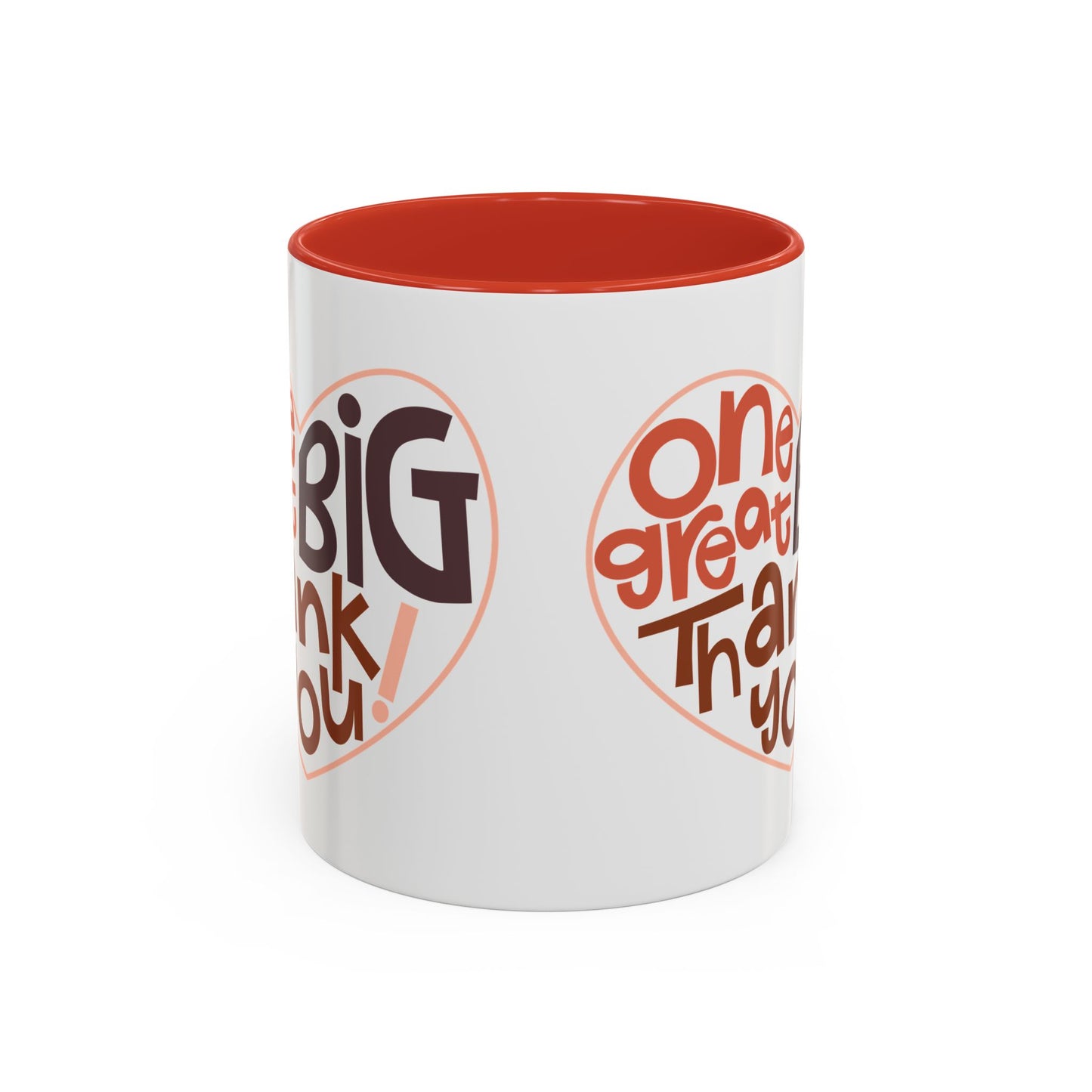 Thank You Accent Coffee Mug – One Great Big Thank You Design (11oz, 15oz)