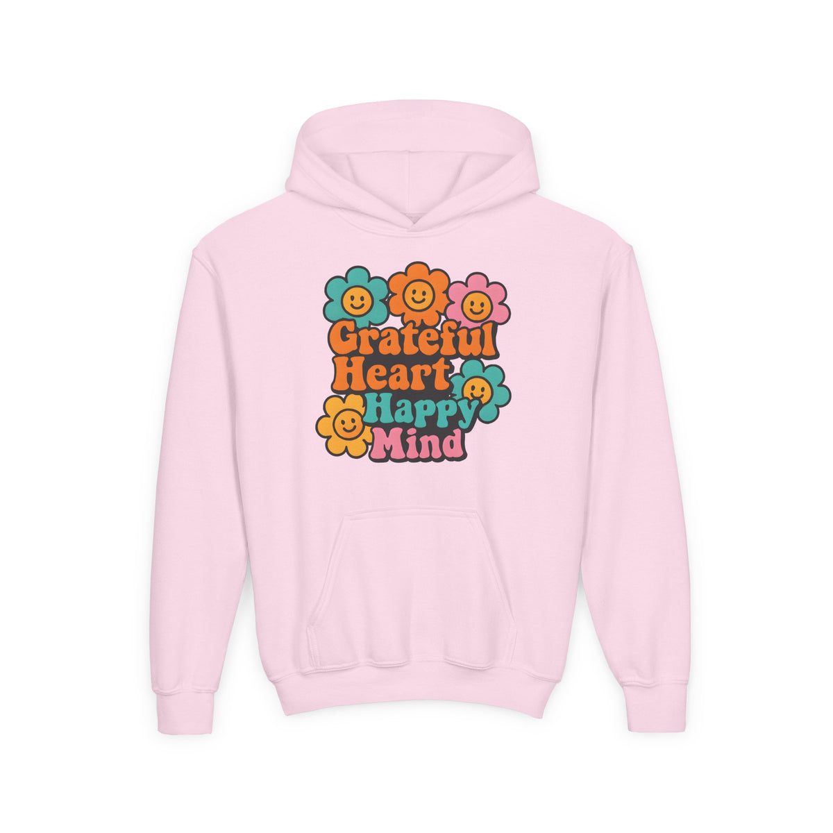 Grateful Heart, Happy Mind – Kids Classic Hoodie Sweatshirt