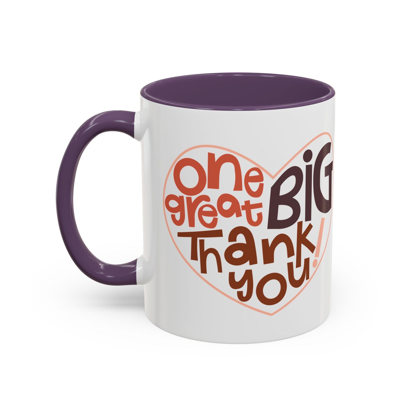 Thank You Accent Coffee Mug – One Great Big Thank You Design (11oz, 15oz)