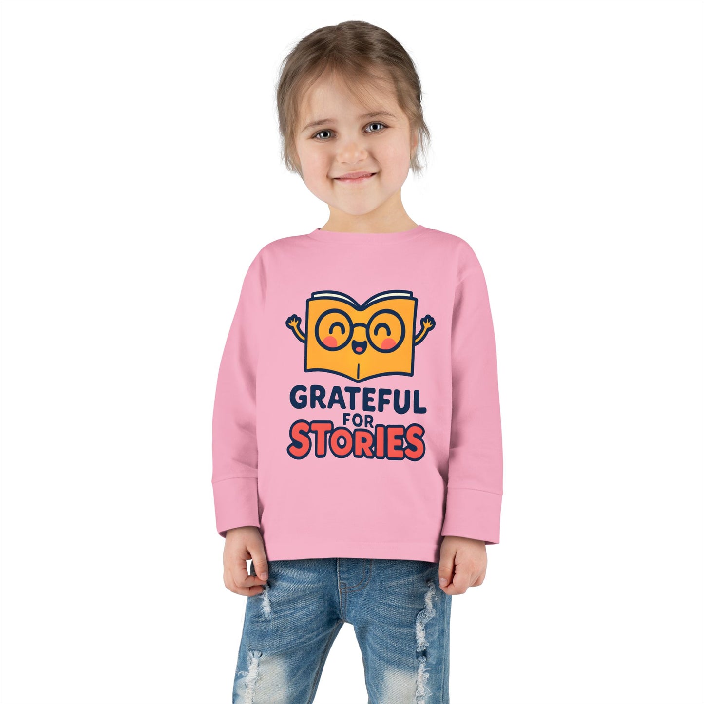 Grateful for Stories Toddler Long Sleeve Tee