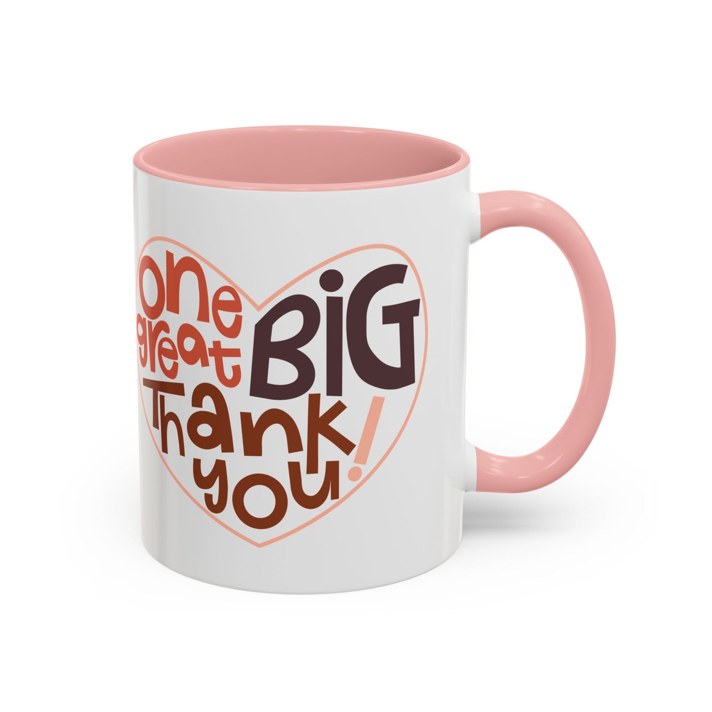 Thank You Accent Coffee Mug – One Great Big Thank You Design (11oz, 15oz)
