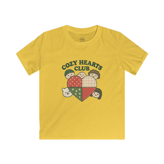 Cozy Hearts Club – Kids Soft Cotton T-Shirt