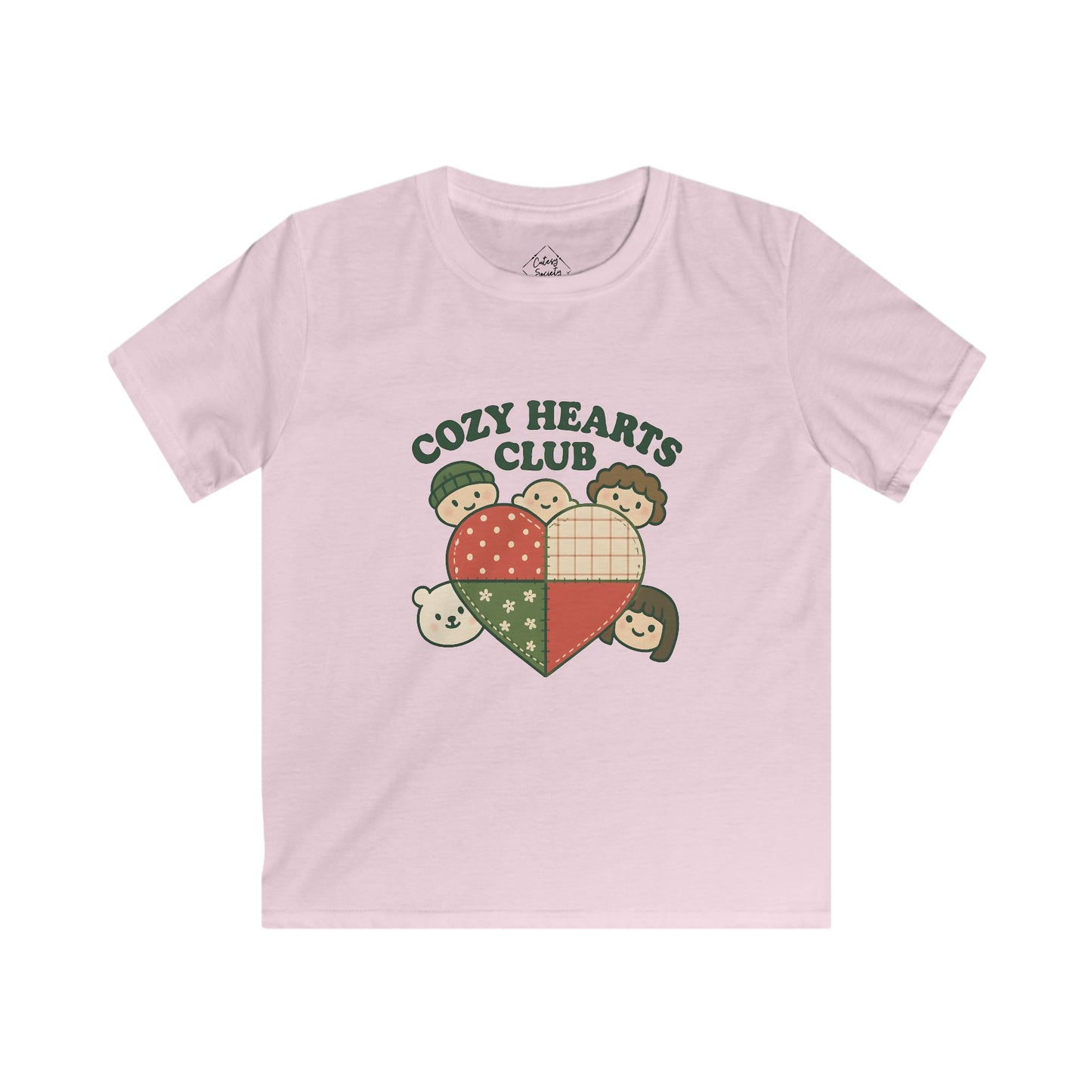 Cozy Hearts Club – Kids Soft Cotton T-Shirt