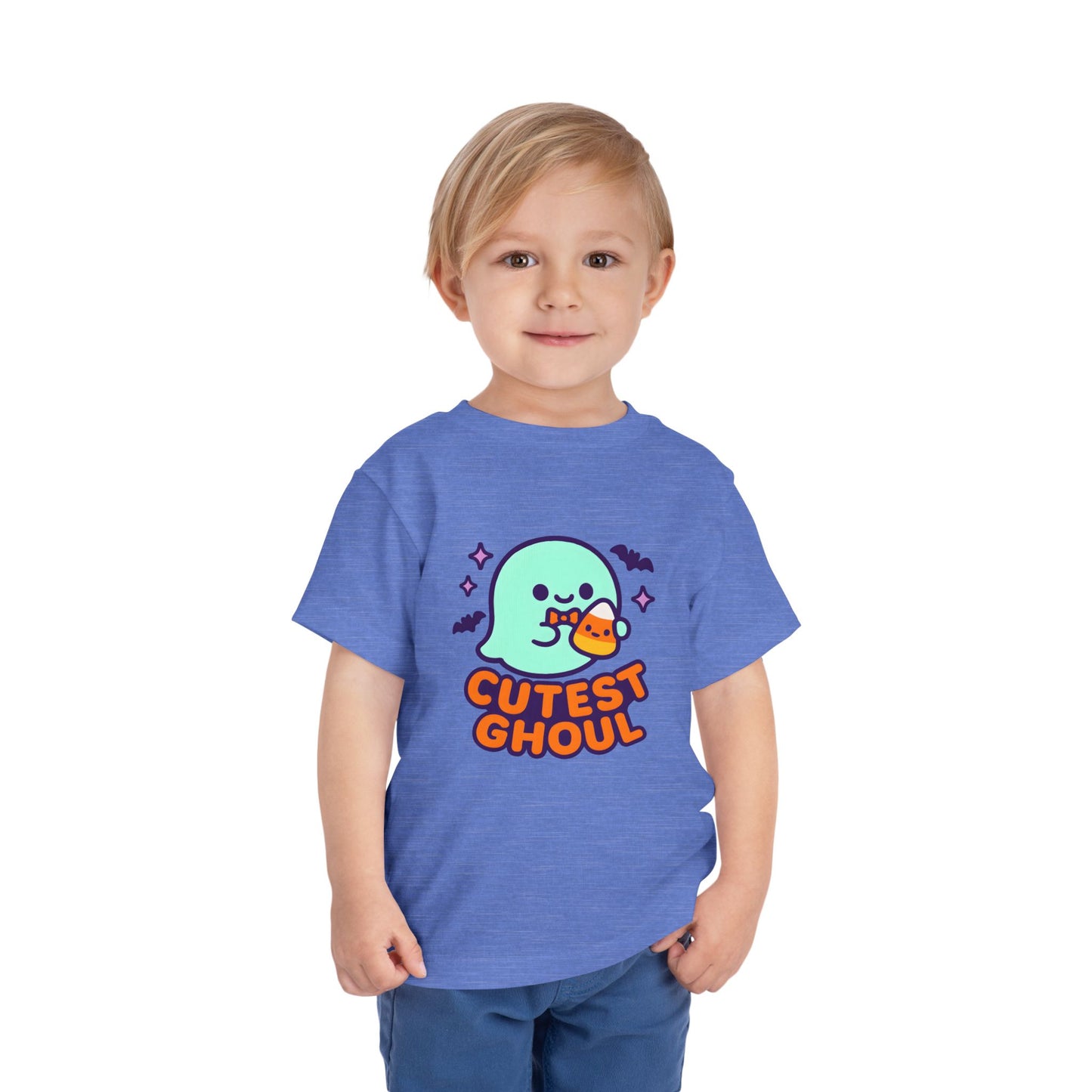 Cute Halloween Ghost – Toddler Soft Cotton T-Shirt