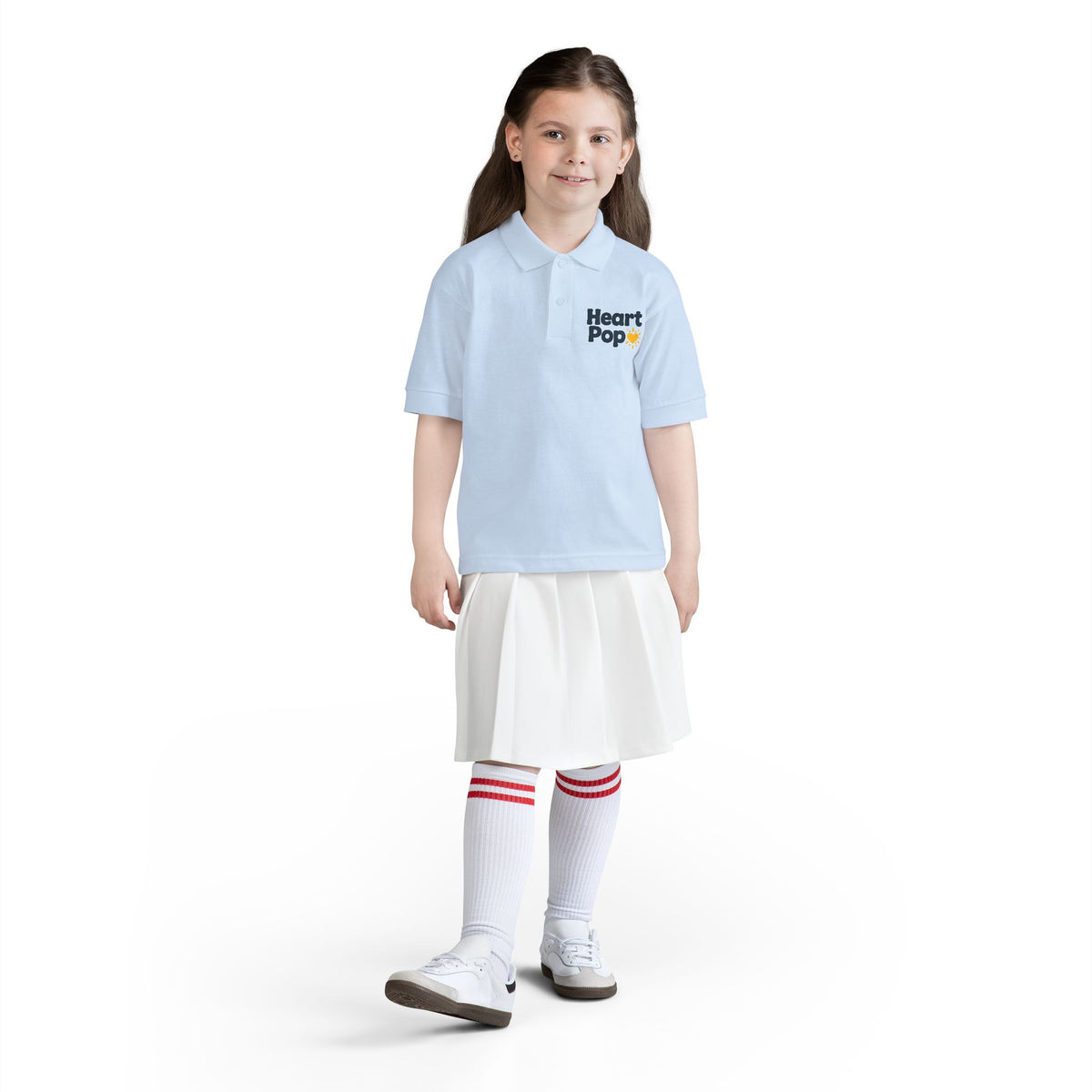Heart Pop Logo – Kids Classic Polo Shirt