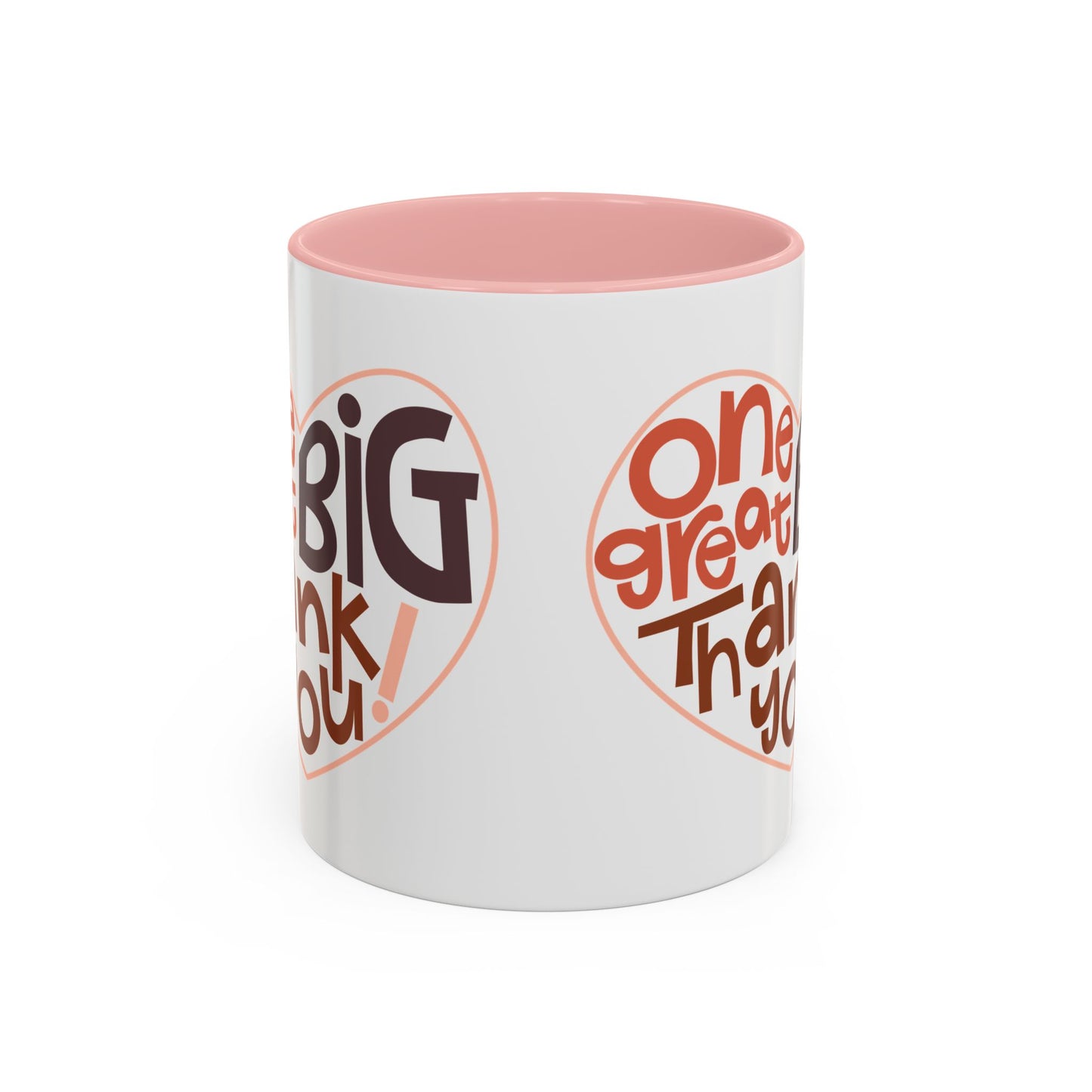 Thank You Accent Coffee Mug – One Great Big Thank You Design (11oz, 15oz)